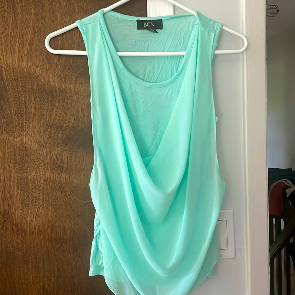Mint green blouse tank top